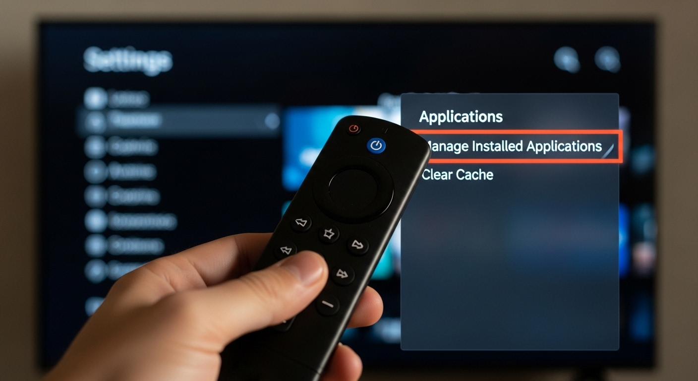 clearing application cache on an Amazon Firestick